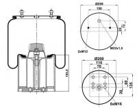 Пневморессора BPW 941mb со стаканом