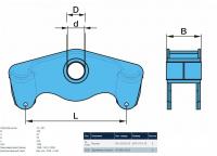 Балансир подвески прицепа BPW VB-HDE 18-20т L=416мм B=128 D=75 d=70мм аналог