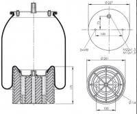 Пневморессора Schmitz 016512 со стаканом