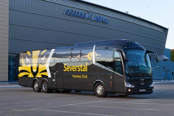 Автобус премиум-класса Scania Irizar – для хоккейного клуба «Северсталь»